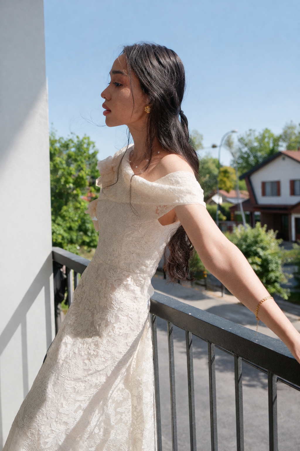 serene moment on a sunlit balcony